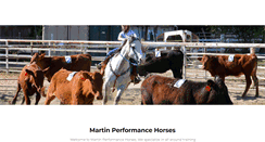 Desktop Screenshot of martinperformancehorses.com